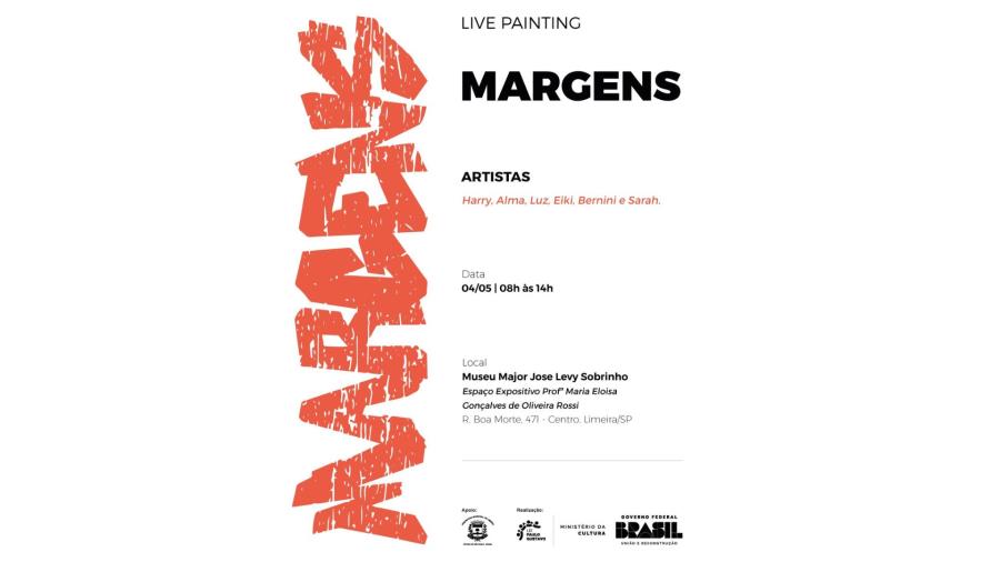 Abertura da exposição “Margens” traz live painting e intervenções, neste sábado (4)