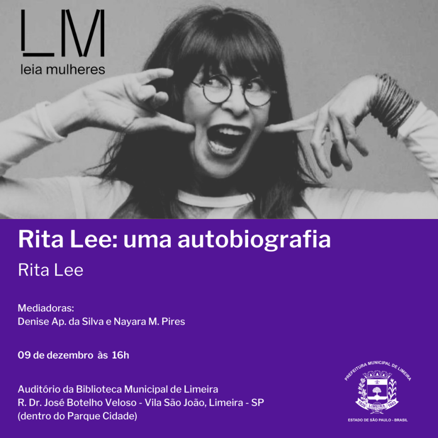 Clube do livro conversa sobre a obra “Rita Lee: uma autobiografia”, neste sábado (9)