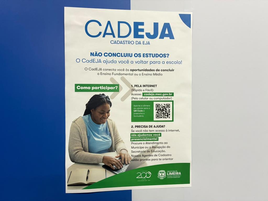 CadEJA facilita acesso à Educação de Jovens e Adultos em Limeira