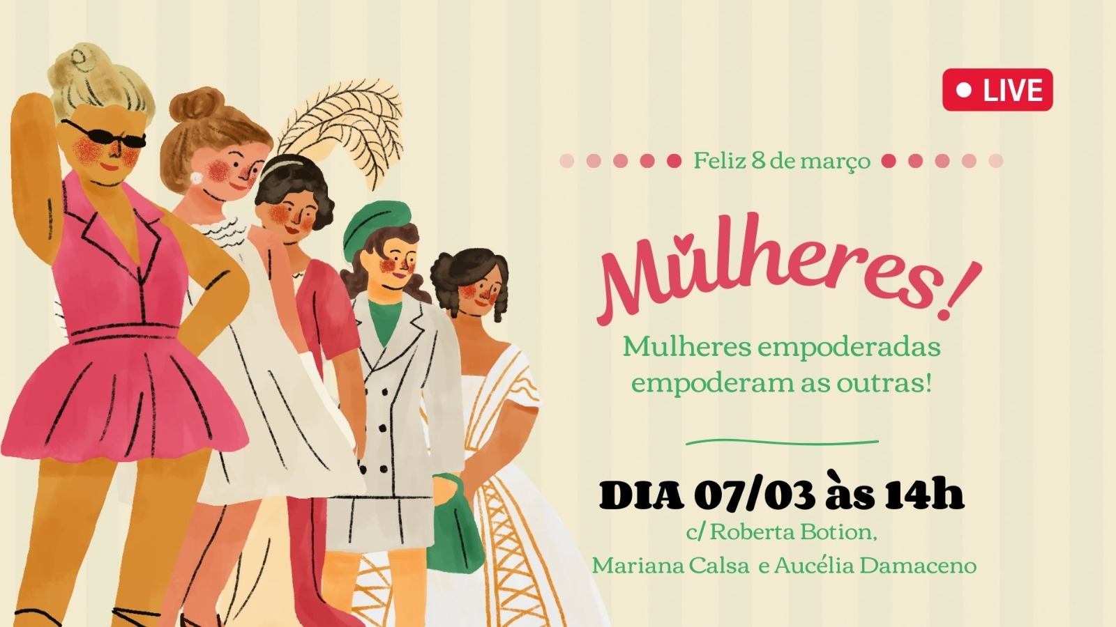 Canal Juntos e Separados realiza live sobre mulheres empoderadas