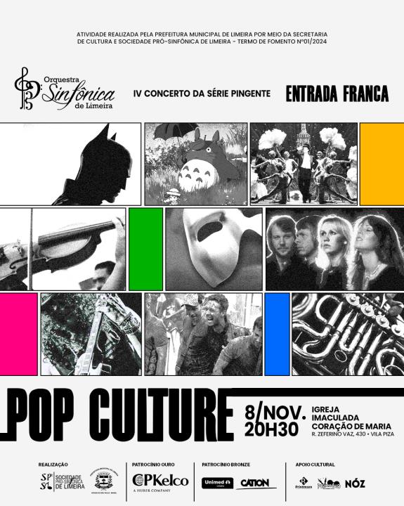 Orquestra Sinfônica realiza concerto “Pop Culture” nesta sexta (8)