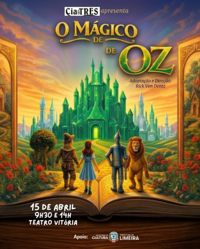 Clássico infantil "O Mágico de Oz" chega ao palco do Teatro Vitória