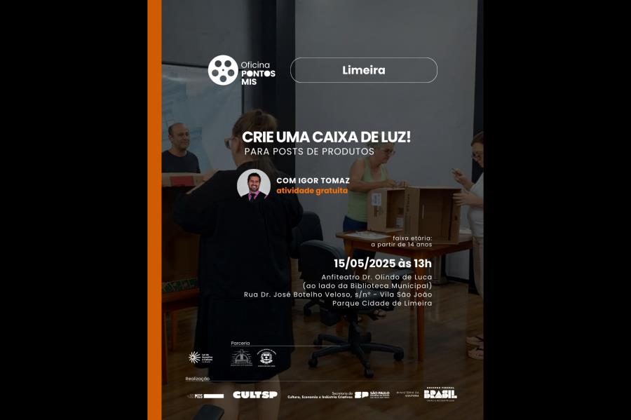 Abertas inscrições para oficina em parceria com MIS