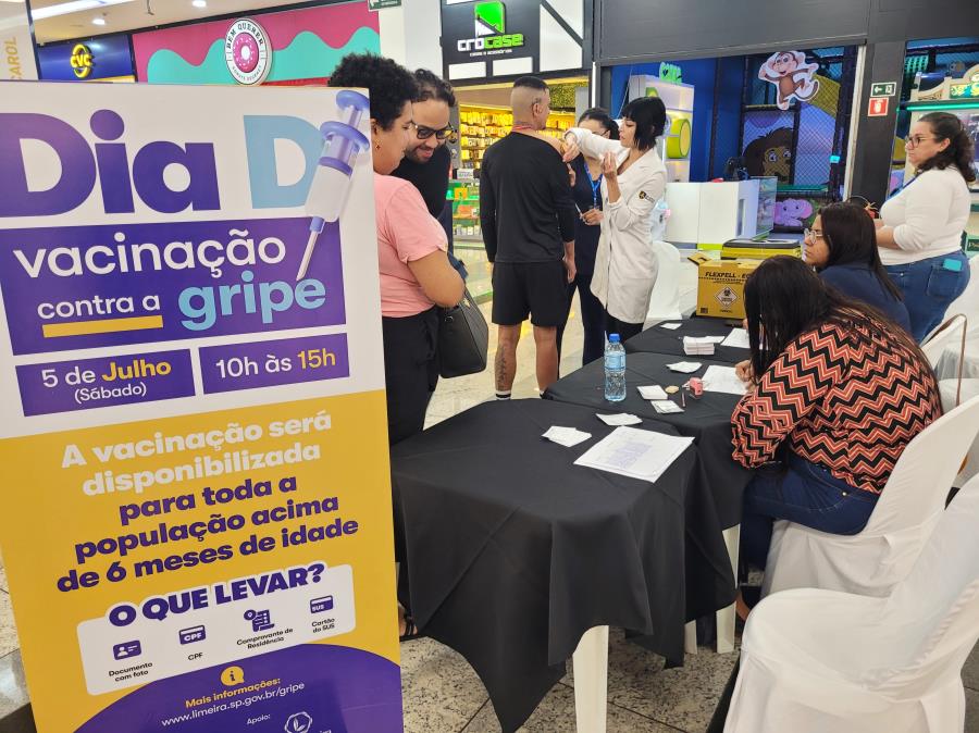 Limeira vacina 773 pessoas contra a gripe no ‘Dia D’; doses seguem disponíveis