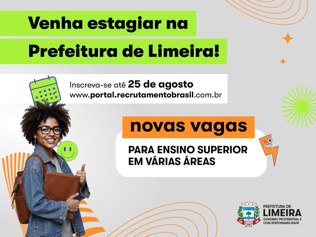 Prefeitura de Limeira abre nova seleção para estagiários de nível superior