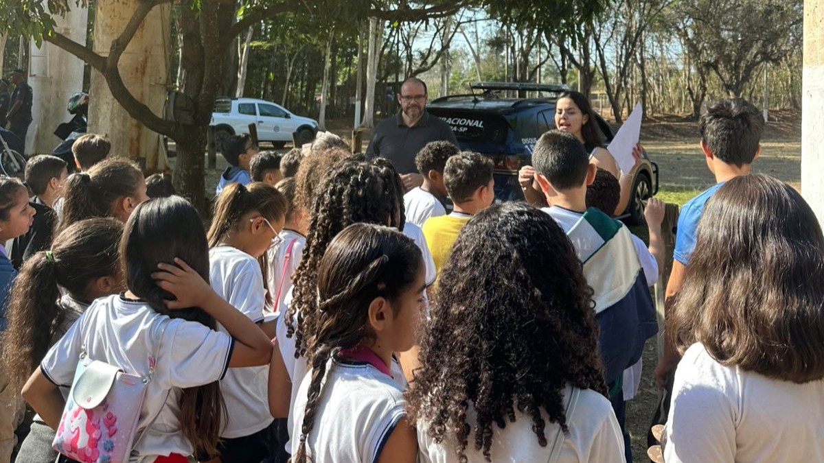 Alunos participam de atividades no Mês da Árvore