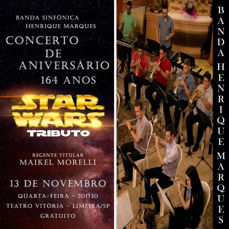 Concerto “Star Wars Tribute” acontece nesta quarta (13)