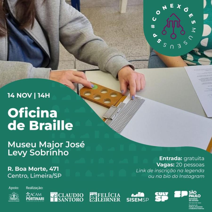 Oficina gratuita de braille acontece nesta quinta (14)