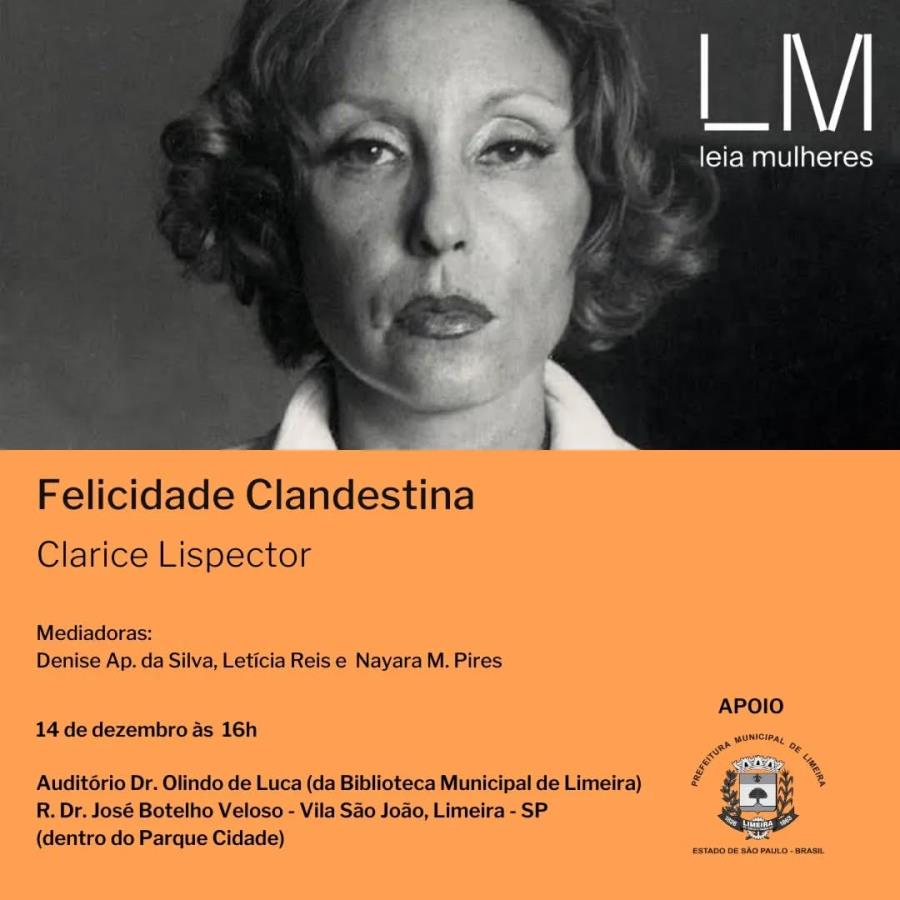 Clube do livro conversa sobre “Felicidade Clandestina” neste sábado (14)