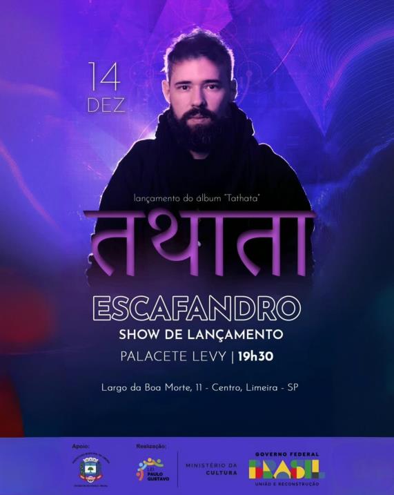 Guilherme Escafandro realiza show no Palacete Levy