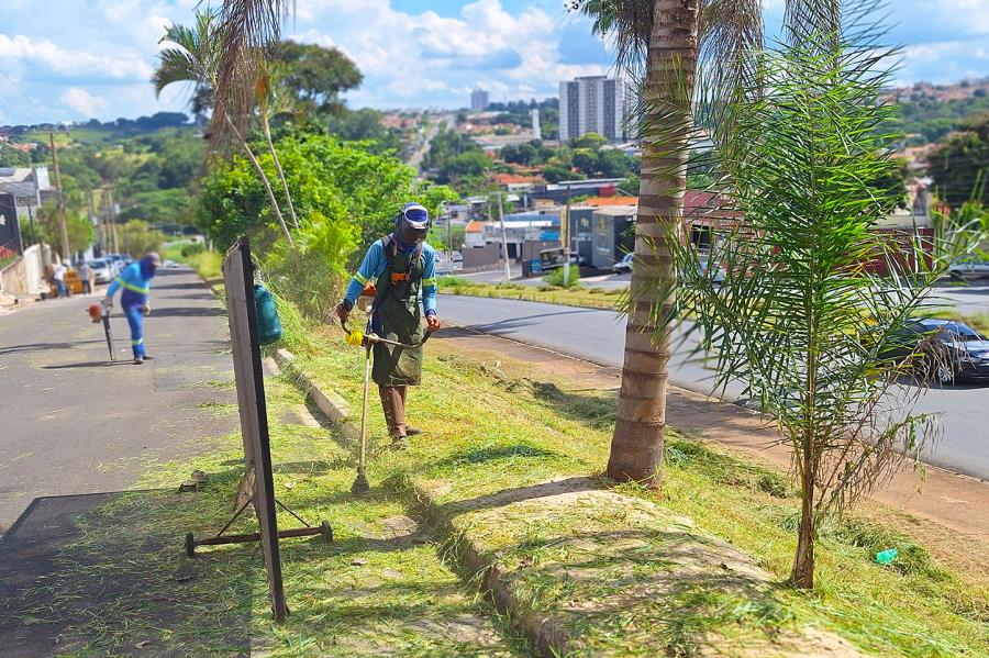 Prefeitura faz mutirão de capinação na Avenida Dr. Lauro Corrêa