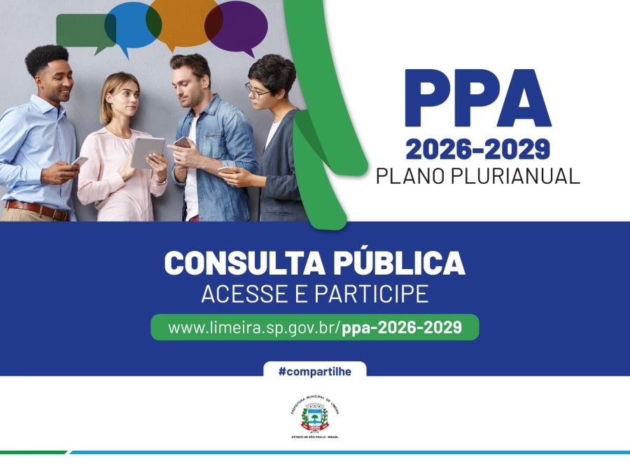 Prefeitura abre consulta pública para o PPA 2026-2029