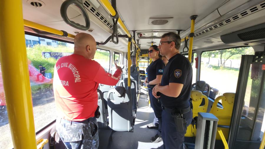 GCM de Limeira realiza treinamento de abordagem em transporte coletivo