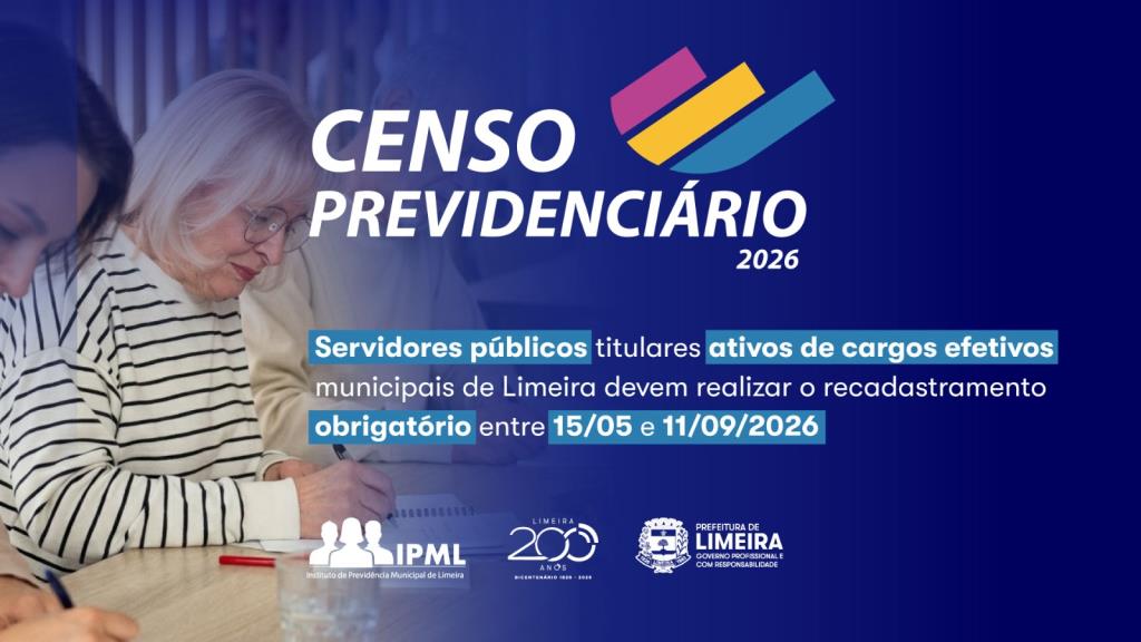Servidores municipais precisam fazer Novo Censo Previdenciário