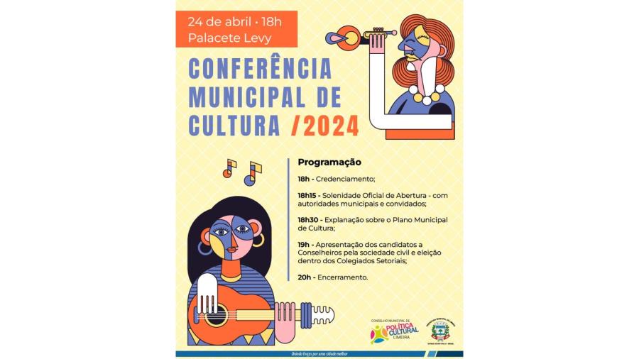 11ª Conferência Municipal de Cultura acontece no dia 24 de abril