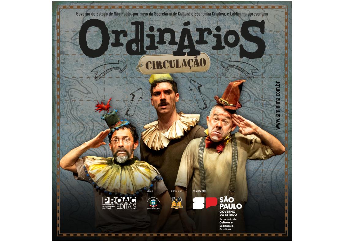 Peça gratuita “Os Ordinários” é nesta sexta-feira (19)
