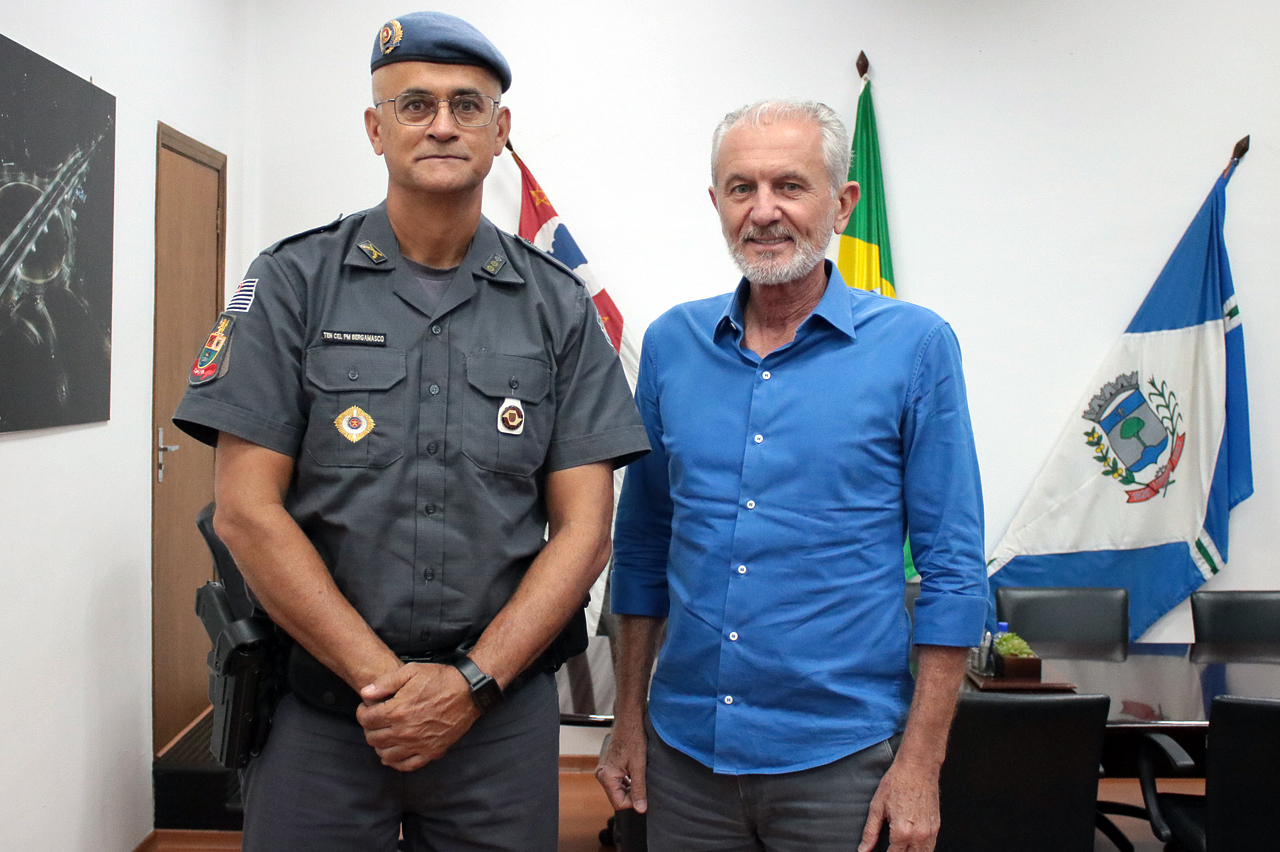 Prefeito recebe visita de novo comandante do 36º Batalhão da PM de Limeira