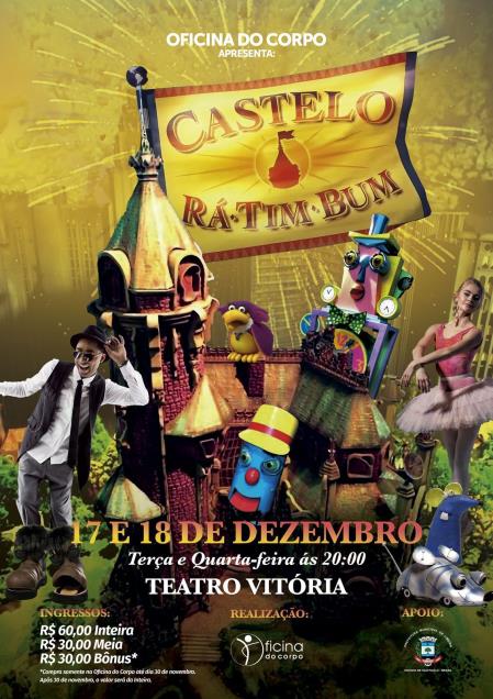 Teatro Vitória recebe espetáculo “Castelo Rá Tim Bum”