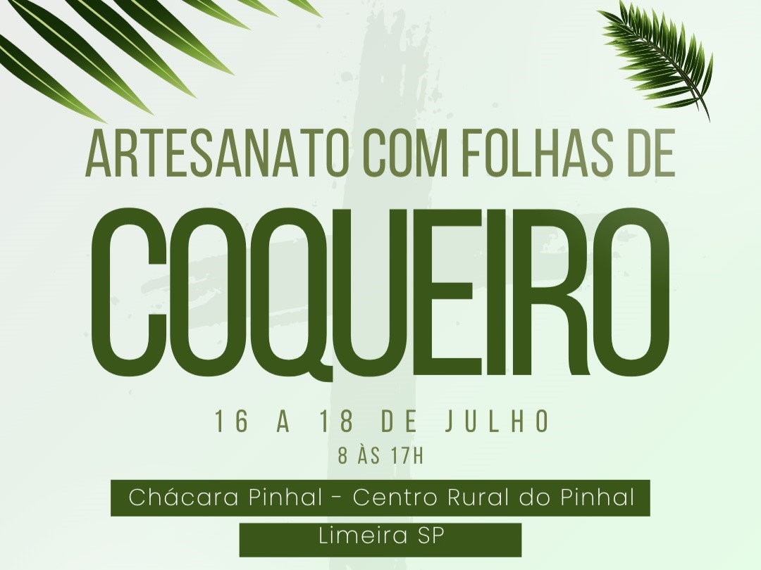 Curso de artesanato com folha de coqueiro está com inscrições abertas