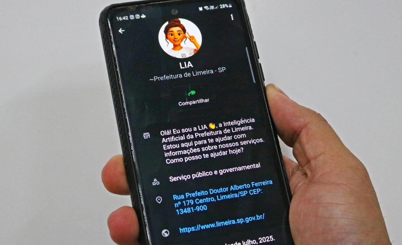 Lia, inteligência artificial da Prefeitura de Limeira, registra quase 5 mil interações em 24 horas