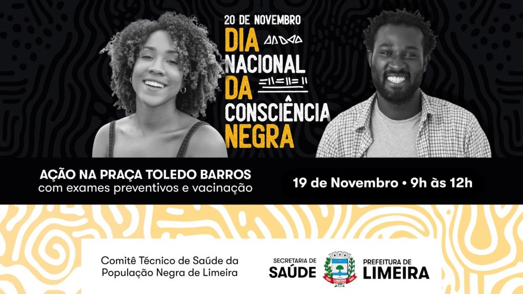 Secretaria de Saúde promove ação para marcar o Dia de Zumbi e da Consciência Negra em Limeira