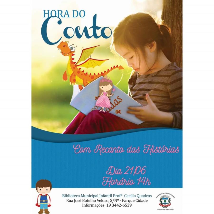 Biblioteca Municipal realiza “Hora do Conto” para as crianças, nesta sexta (21)