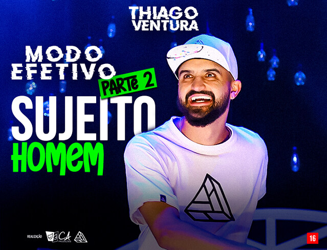 Thiago Ventura apresenta “Sujeito Homem”, no Teatro Vitória