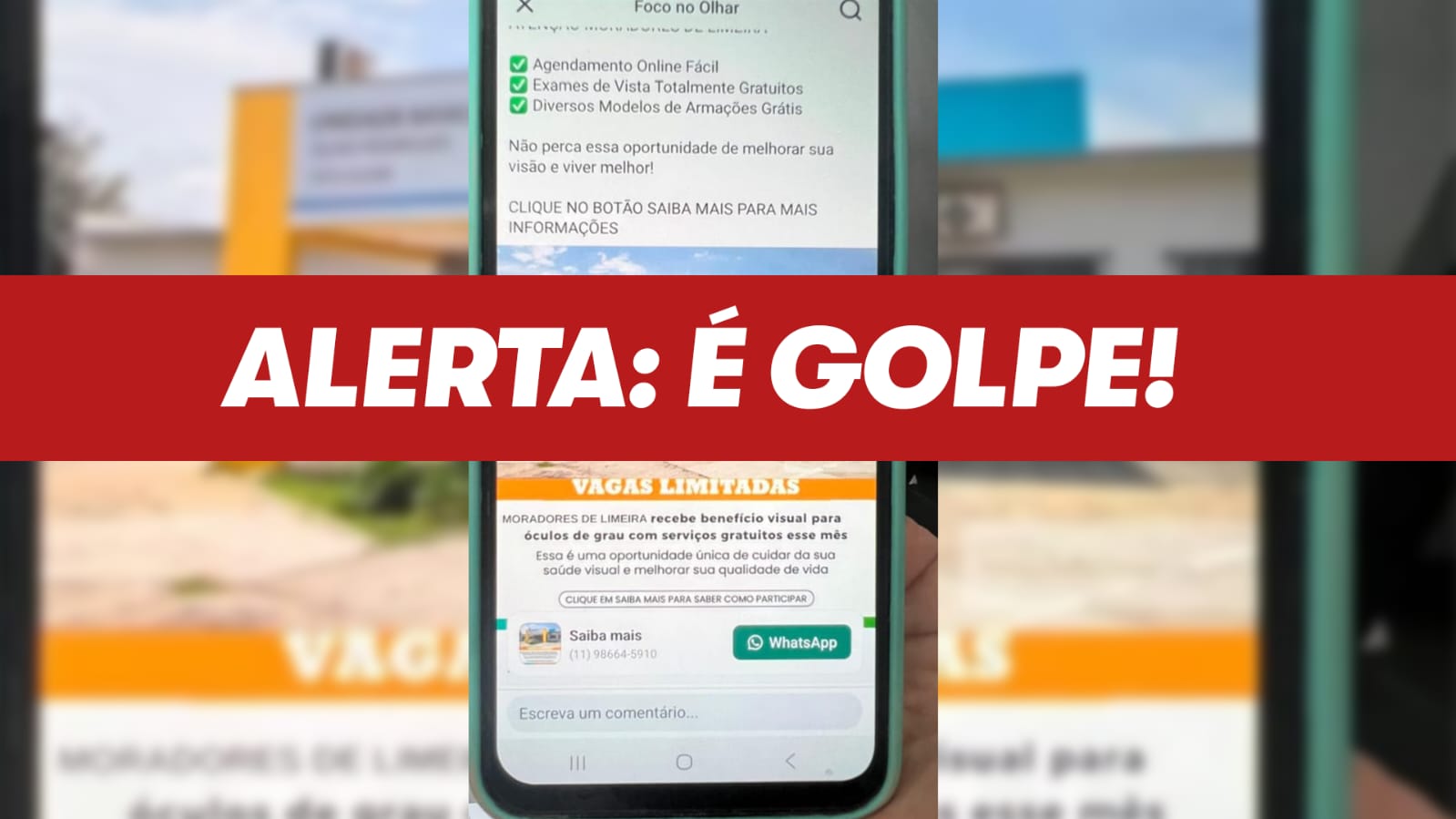Saúde alerta para golpes envolvendo exames de vista em Limeira