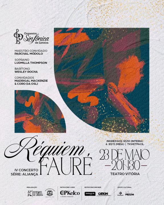Orquestra Sinfônica apresenta concerto “Réquiem Fauré” nesta quinta (23)
