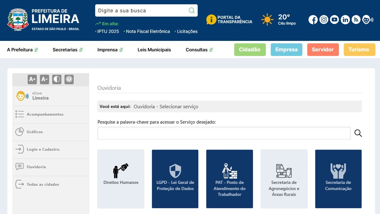 Atendimento telefônico e presencial da Central 156 fica indisponível