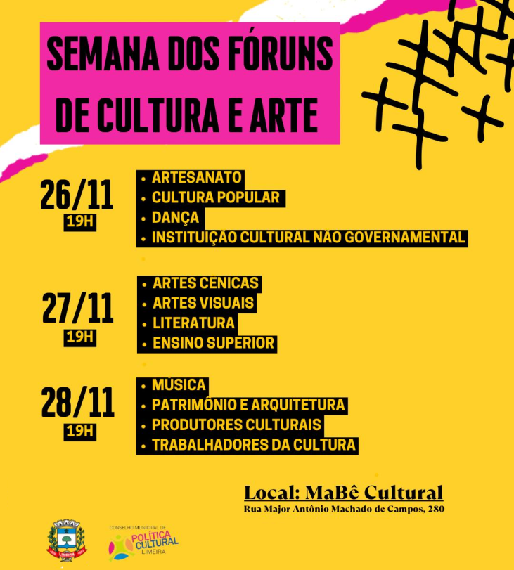 Fóruns de Cultura e Arte acontecem na próxima semana