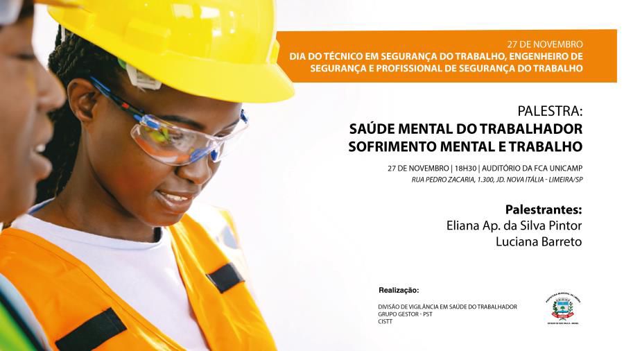 Seguem inscrições para palestra sobre saúde mental dos trabalhadores