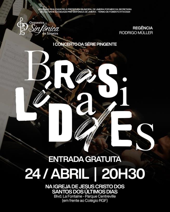 Orquestra Sinfônica de Limeira abre Série Pingente com concerto “Brasilidades”