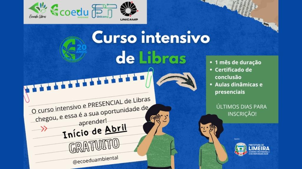 Unicamp Limeira oferece Curso Básico Intensivo de Libras com vagas limitadas