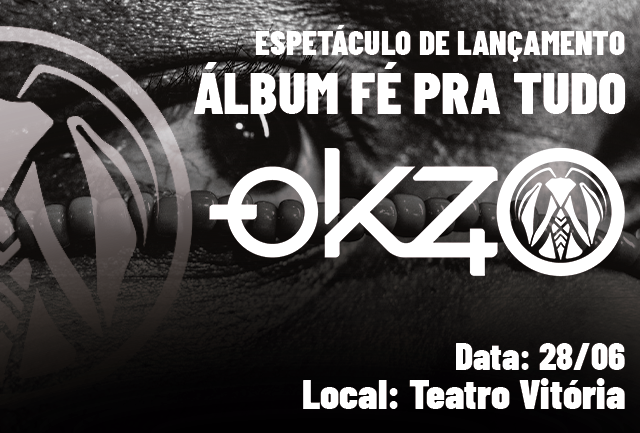 Rapper OKZO apresenta show no Teatro Vitória, nesta sexta (28)