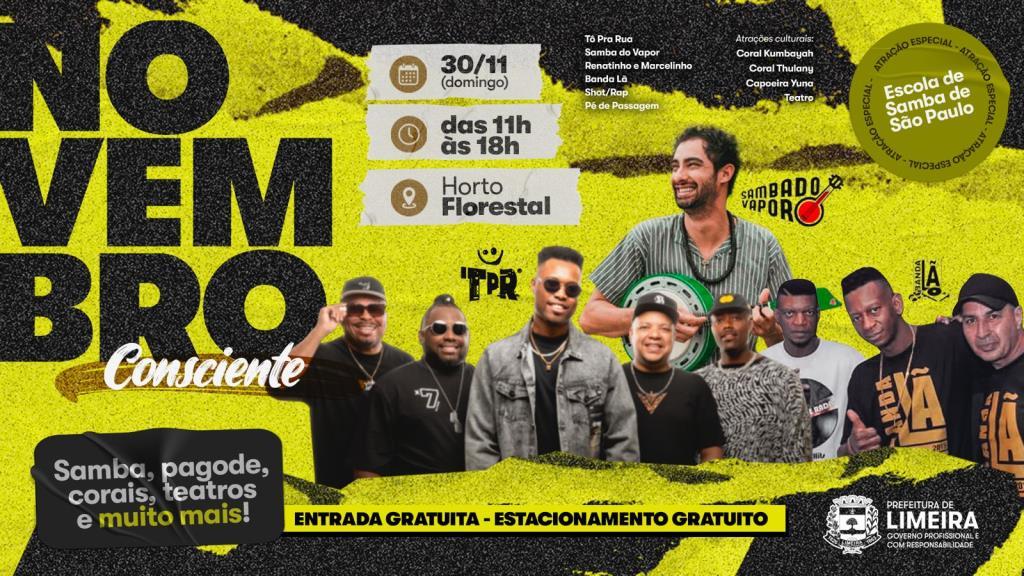 Festival “Novembro Consciente” movimenta Horto de Limeira neste domingo; veja a programação