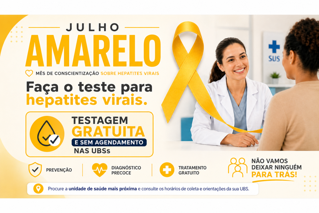 Julho Amarelo intensifica testagem e vacinação contra hepatites virais em Limeira