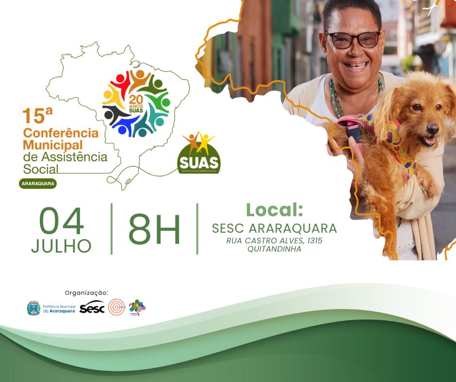 15ª Conferência Municipal de Assistência Social acontece nesta sexta-feira (4)