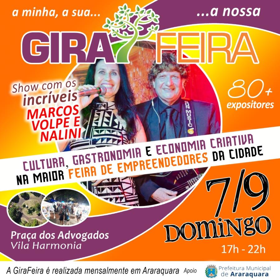 Coletivo GiraFeira: domingo (7) na Praça dos Advogados com artistas independentes, cultura, artesanato e música