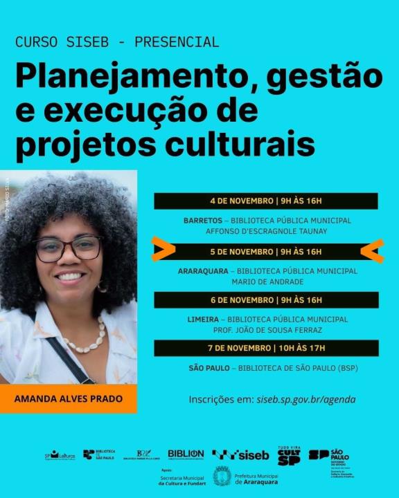 Sexta (03): Cultura abre inscrições para curso gratuito de projetos culturais