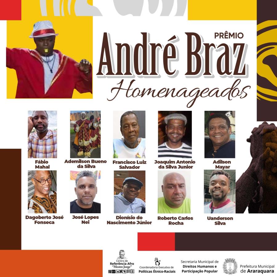 Prêmio André Braz 2024 divulga nomes dos homenageados