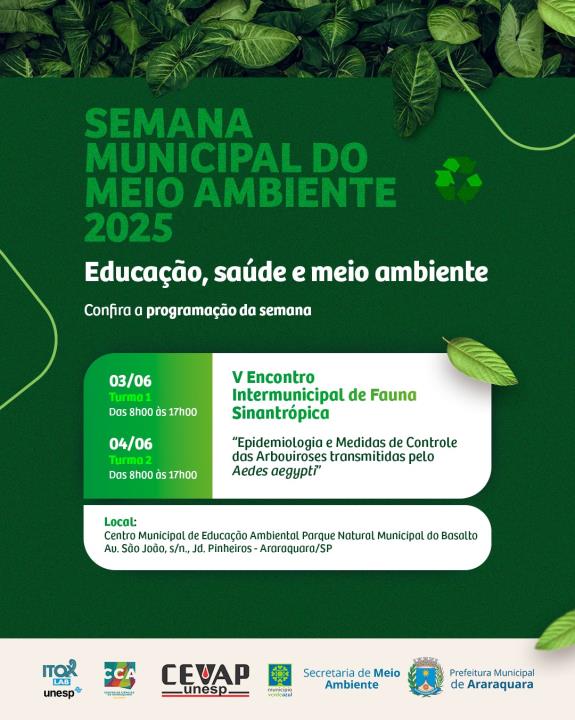 Programação da Semana Municipal do Meio Ambiente 2025 tem ações de educação e saúde