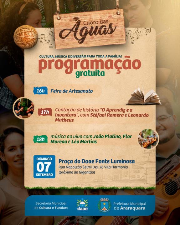 Choro das Águas retoma programação neste domingo (7)
