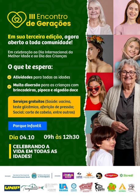 III Encontro de Gerações traz programação para todas as idades neste sábado (4)