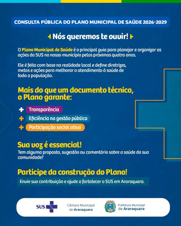 Audiência Pública na Câmara e Consulta Pública pela internet reforçam a elaboração do Plano Municipal de Saúde