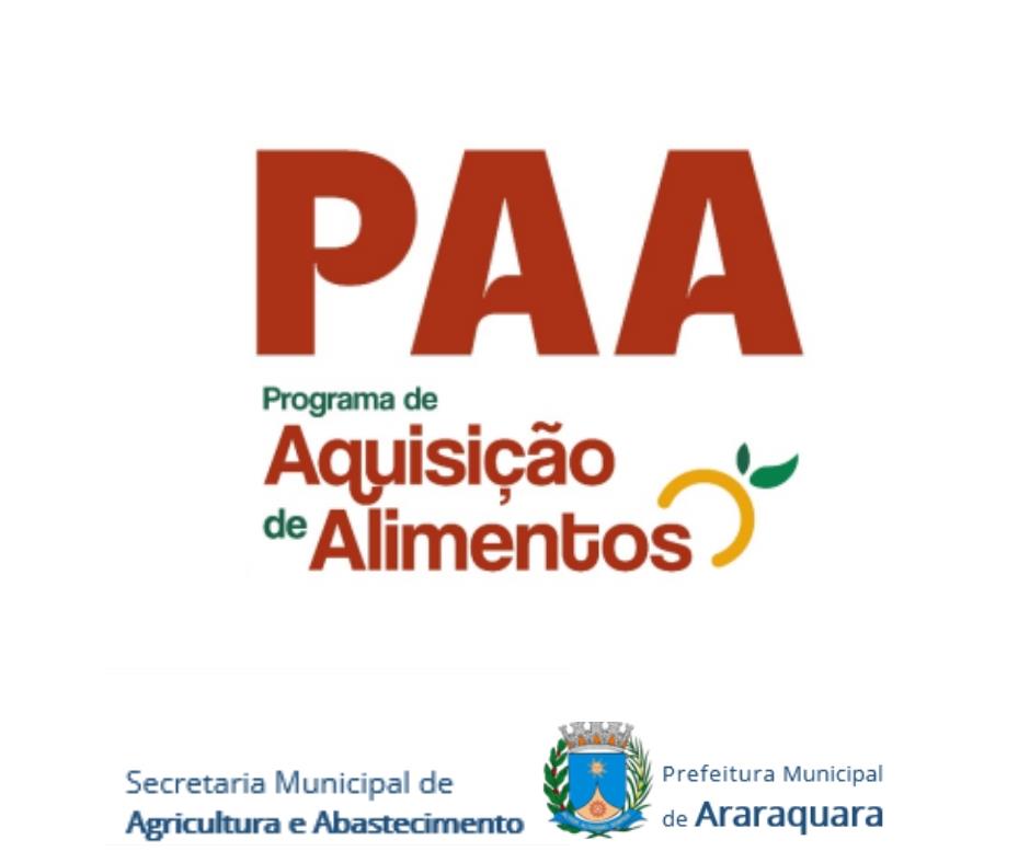 Prefeitura de Araraquara abre convocação para seleção de agricultores familiares e instituições recebedoras para participarem do Programa de Aquisição de Alimentos (PAA)