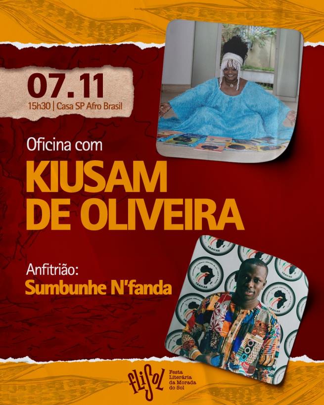 FliSol realiza Oficina com Kiusam de Oliveira nesta sexta (7)