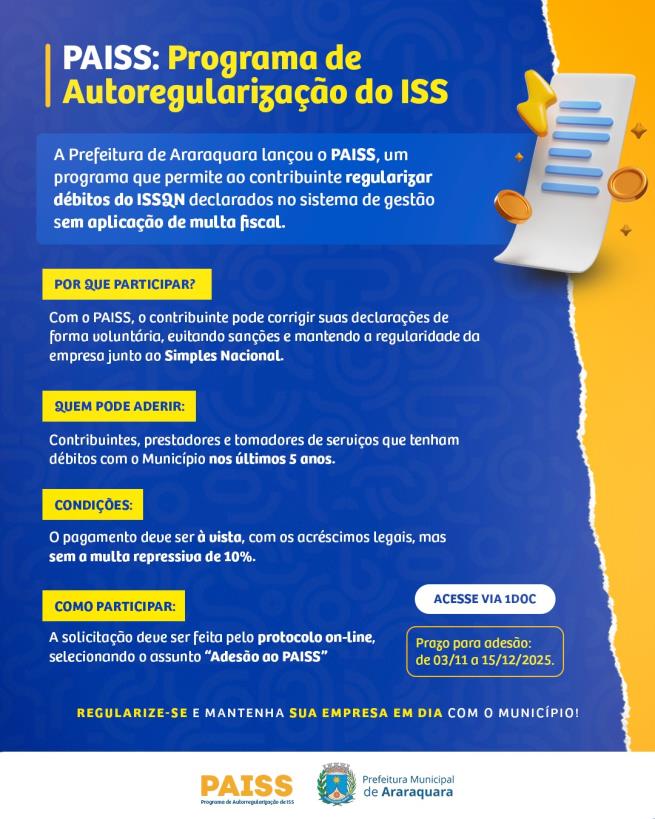 Prefeitura lança programa de autorregularização do ISS