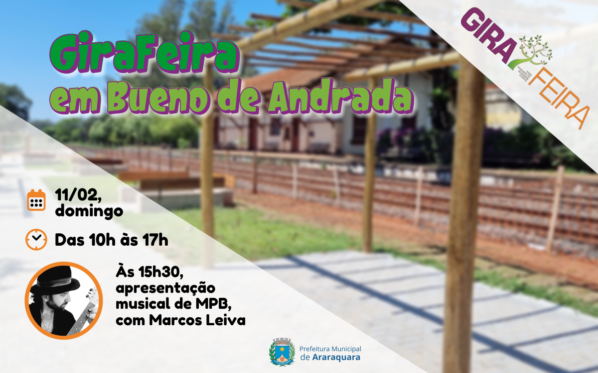 GiraFeira estará em Bueno de Andrada neste domingo (11)