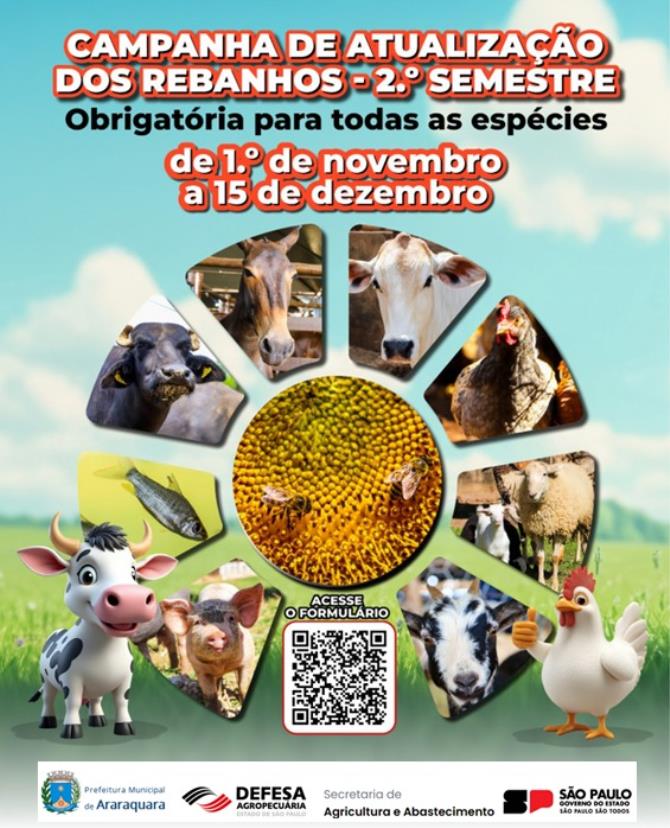Proprietários de rebanhos devem aderir à campanha estadual de atualização do segundo semestre